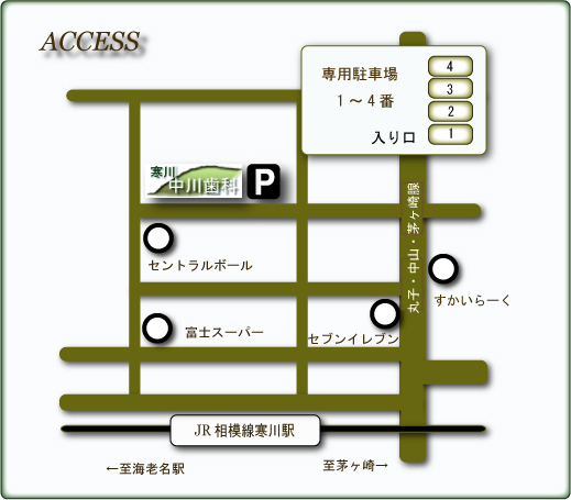 中川歯科医院の地図